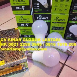 Lampu LED DC 12 Volt E27 8 Watt Hiled